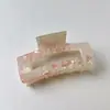 Presilha de Cabelo com Padrão Floral Simples, Versátil e Estilosa, Presilha Tubarão para Mulheres, Grampo para a Parte de Trás da Cabeça, Acessório de Cabelo Fresco e Simples