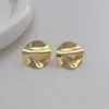 Brincos redondos plissados requintados para mulheres, estilo cool simples de alta qualidade, campeão de vendas no comércio exterior, brincos de temperamento, joias de ouvido para mulheres, atacado