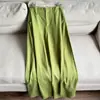 2026 Nuevo Modelo Pantalones de Pierna Ancha Rectos con Cremallera, Patrón Espiga de Lino Lyocell para Mujer, Venta al por Mayor B4DK8925