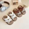 Sandalias para niños, novedad de verano 2025, zapatos de princesa con lazo para niñas, zapatos de verano de alto rendimiento a la moda con borde cruzado