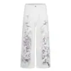 Jeans Masculino Tie-Dye Streetwear de Nicho Manchas de Tinta Graffiti Calças Longas Largas Retas Tendência Hip Hop Punk