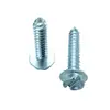 Tornillo Autoperforante con Cabeza Plana Hexagonal con Brida y Punta 10 # Tornillos Autoperforantes de Alta Resistencia con Ranura Plana Amortiguada