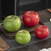 Pote de Chá de Maçã, Pote de Doces para Casamento, Pote Grande de Cerâmica Selado de Caqui, Caixa de Doces Estilo Chinês para Celebração de Casamento Atacado