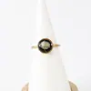 Anel de Flor Seca Banhado a Ouro de Aço Inoxidável Novo Transfronteiriço Amazon Criativo Flor de Não Me Esquecas Renda Flor Real Anel Joia
