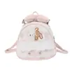 Mochila Rilakkuma estilo ins japonés de dibujos animados con lazo, bandolera escolar dulce de encaje para chica estudiante, mochila versátil