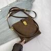 Bolsos Pequeños de Moda para Mujer en Comercio Exterior, Otoño e Invierno 2025 Nuevo Bolso Cruzado Esmerilado Retro Bolso Cubo