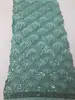 Tela de Bordado de Lentejuelas de Alta Densidad para Vestidos de Boda y Disfraces de Escenario, Tela de Lentejuelas del Fabricante de Textiles y Bordados Jiaxin