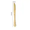 Cubiertos de Acero Inoxidable Corte Real Cuchillo con Relieve Retro, Tenedor, Cuchara Creativa Cuchara de Café Hueca Cuchara de Postre Tenedor Cuchillo para Filete