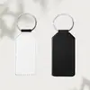 Frete Grátis Chaveiro de Transferência de Calor por Sublimação Couro PU Padrão Lichia Impressão Personalizada Padrão Personalizado Logotipo Pequeno Pingente
