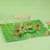 Tarjeta de Saludo Tridimensional de Fútbol Talla en Papel Deseos de Cumpleaños Mensaje de Regalo Creativo Tarjeta Pequeña de Agradecimiento Amazon Transfronterizo