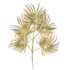Girasol de 5 Puntas Hoja Artificial Abanico Grande Esquejes Cubo de Bendición Dorado Plateado Festival de Flores de Nochevieja Adornos de Decoración para el Hogar