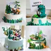 Decoración de pastel de Dinosaurio pequeño caricatura Monstruo pequeño muñeco de juguete Niños Bebé accesorios para hornear de cumpleaños enchufe