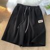 Pantalones de Pijama Pantalones Cortos de Seda de Hielo para Hombre Verano Marca de Moda Color Sólido Combinación con Todo Deportes Pantalones hasta la Rodilla Pantalones Casuales Sueltos Estilo Hong Kong