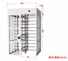 Xiyuan Acero Inoxidable 304 Puerta Giratoria Anticolisión Reconocimiento Facial Control de Acceso Sistema de Puerta Inteligente de Altura Completa para Sitio de Construcción Comunidad