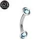 Anel de Piercing G23F136 de Liga de Titânio 16g com Rosca Interna, Anel de Nariz Cravejado com Diamante, Brinco, Piercing de Lábio, Stud de Sobrancelha - Em Estoque do Fabricante - Transfronteiriço