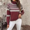 Suéter de Punto Versátil de Estilo Coreano de Otoño e Invierno, Holgado y Moderno, Capa Base, Suéter de Cuello Semialto Estilo Europeo y Americano