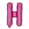 Balões de Letra Rosa 16 polegadas A-Z Inglês 0-9 Número Rosa Festa Aniversário Conjunto Decoração Faixa Balões de Folha de Alumínio