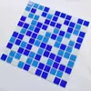 Azulejos de Mosaico de Vidrio de Cristal Salpicadero con Espejo Lavabo de Baño Pegatinas de Pared Autoadhesivas Estanque de Peces Piscina Rompecabezas