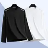 Camiseta deportiva casual para hombre de manga larga con estampado, moderna para adolescentes, adecuada para todas las estaciones, cuello redondo, top básico de manga larga