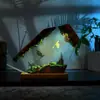 Lâmpada de Resina Transfronteiriça Presente Lâmpada de Resina Dragão Preto e Dragão Branco Lâmpada de Resina Luz de Cabeceira para Quarto Presente de Halloween