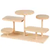 Estante para Flores Multicapa Escalera Estante de Almacenamiento Madera Maciza Escritorio Almacenamiento Cosméticos Adornos Organizador Soporte para Adornos de Caja Sorpresa