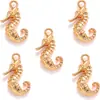 Colgantes de aleación de zinc con forma de concha de oro KC mezclado, estrella de mar, caracola, accesorios para pulsera de colgantes hechos a mano para DIY