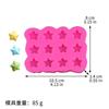 Molde de Silicone para Beliscar Coração Estrela Fondant Marshmallow Beliscar Gesso Aromaterapia Vela Chocolate