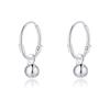 Pendientes de plata de ley S999, pendientes de pie, pendientes de plata de ley para mujer, pendientes pequeños circulares, pendientes de oro, pendientes gratis