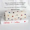 Estuche de Pana, Estuche para Papelería de Estudiante con Estampado Retro Literario, Bolso Simple y Portátil de Mano para Cuidado de la Piel y Delineadores de Maquillaje