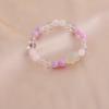 Pulsera de Cristal Rosa Natural para Mujer, Pulsera Linda de Calcedonia de Conejo Congelado Lichi, Nueva Pulsera China de Oso de Cristal Amarillo