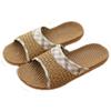 Nueva alfombrilla de verano Cuatro Estaciones de bambú ratán paja diseño a cuadros creativo para hombres y mujeres interior antideslizante hogar zapatillas japonesas al por mayor