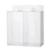 Caja de Almacenamiento de Mascarillas de Acrílico Montada en Pared Sin Taladro Tres Compartimentos Estante a Prueba de Polvo Hogar Baño Caja Transparente