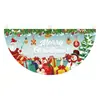 Bandeira de meia-lua de Natal da Amazon, nova, transfronteiriça, bandeira em leque para festas, bandeira decorativa para reuniões, decoração de cena e criação de uma atmosfera festiva