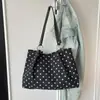 Bolso Cruzado Femenino Casual de Lunares Dulces Gran Capacidad Simple para el Trabajo Moda Chica Bolso de Hombro Único Personalidad