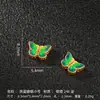 Colgante de Mariposa Azul para Quemar Aceite Chapado en Oro Plata 925 Accesorios para Colgantes de Pulsera y Collar Material Tejido a Mano Accesorios