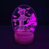 Luz Nocturna 3D de Halloween Visión Estéreo Colorida Control Remoto USB Enchufe Lámpara de Mesa Acrílica Lámpara de Ambiente de Calavera