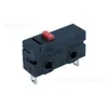 Microinterruptor Medio Kw12 Sin Manija Carcasa Negra de Plástico Rojo Pulsador de Marcha Atrás Restablecimiento Dos Pines Uno Abierto Uno Cerrado Interruptor