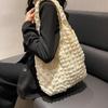 Coração da menina plissado Puff Cloud Bag Mulheres estilo coreano ins Estudante um ombro Bolsa nas axilas Grande Capacidade Bolsa Simples