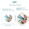 Kit de Bordado de Libélula Floral, Estilo Nórdico, Decoración de Sala de Estar Ins, Arte de Pared Hecho a Mano DIY, Venta al por Mayor desde el Fabricante