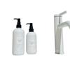 Envase de cosméticos para el cuidado de la piel y el lavado clásico en color blanco y negro, botella de crema de manos, aceite de baño, leche corporal, envase de aceite de masaje
