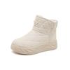Botas de neve femininas 2024 novo inverno quente botas de algodão forrado de lã acolchoado botas de algodão tubo curto fundo grosso aumentou sapatos de algodão pão
