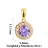Pingente de Ouro 18K Aço Inoxidável Cruz Cobra Zircônia Colorida Pingente Joias DIY Acessórios para Roupas Fábrica de Origem