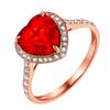 Anel de Dedo Rosa Dourado Aberto com Lindo Diamante Roxo Moda Anel de Cauda de Ametista Versátil Anel de Noivado Anel Anel de Diamante