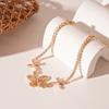Pulseira Doce Simples Luxo Leve Zircônia Borboleta Flor Geométrica Moda Europeia e Americana Celebridade da Internet Elegante Joia Sofisticada para Mulheres