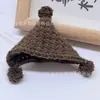 Mini Chapéus de Tricô Feitos à Mão, Acessórios de Cabeça de Desenho Animado, Acessórios de Lã, Estilo Fofo