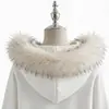 Botón transparente desmontable personalizado de fábrica con ribete de pelo sintético de mapache para abrigos, suéteres, chaquetas y gorros de punto