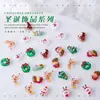 Joyería para Uñas de Navidad Diamante de Resina Árbol de Navidad Lindo de Dibujos Animados Muñeco de Nieve Guantes Decoración de Uñas Diamante 30 Piezas