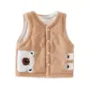 Chaleco de bebé otoño e invierno acolchado engrosado para hombre y mujer chaleco cálido para bebé chaleco súper lindo para recién nacido