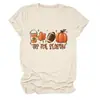 Amazon eBay Tienda Independiente Cómoda y Divertida para Mujer Camiseta de Manga Corta con Cuello Redondo de Calabaza TIS THE SEASON