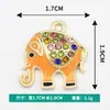 Al por mayor Versión Coreana Creativo Colgante Individual Patrón de Elefante Punto de Goteo de Aceite Diamante Collar Pulsera Colgante Joyería DIY Accesorios de Aleación